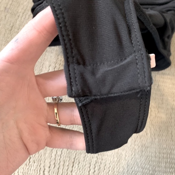 Black Off The Shoulder Ruched Bodysuit - Picture 11 of 11